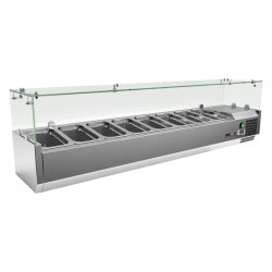 RM GASTRO Vitrine refrigerée de comptoir 7x GN 1/4 REDFOX - MCH 4160 - REDFOX - inox 0615402351409