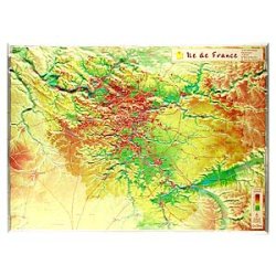 Cartes géographiques - Île-de-France - Dimensions 42 cm x 31 cm - Altitude max. 216 m