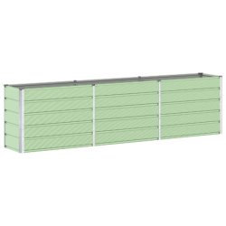 Helloshop26 - Jardinière moderne acier galvanisé design industriel extérieur polyvalent 480 x 50 x 45 cm en acier vert pastel 02_0059280 - vert aci