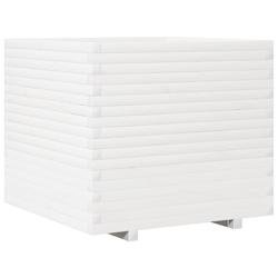 Helloshop26 - Jardinière bac lit surélevé plantes fleurs terrasse jardin 80 x 80 x 72 cm bois de pin massif blanc 02_0037928 - blanc Bois massif 30