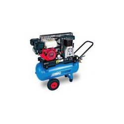 Compresseur d'air autonome mobile - moteur essence Honda - cylindre fonte - roues gonflables