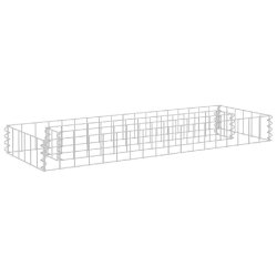 Helloshop26 - Jardinière lit surélevé plantes fleurs jardin à gabion acier galvanisé 90 x 30 x 10 cm 02_0001312 - acier 3000076821537