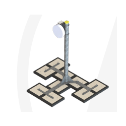 Support FH autostable - FH60 (35m) - Hauteur 35m - Capacité 1 FH Ø380mm maxi