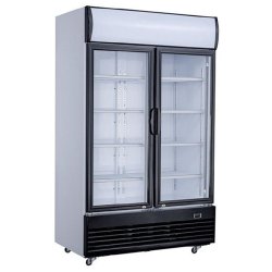 Vitrine réfrigérée murale en 2 portes (+2°c/+10°c) - capacité 800 litres
