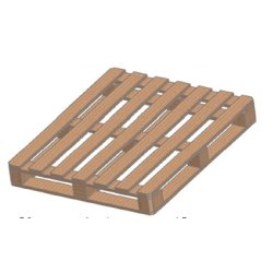 Palette périphérique en bois à 5 semelles - Modèle sur mesure