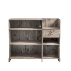 Comptoir accueil Héritage L119xP59xH110cm - pin vieilli sablé