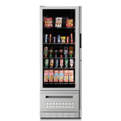 SNACK SIDE - automate esclave pour machines chaudes RHEAVENDORS, 3°C ou 8°C, vitrine LED, 6-7 plateaux supplémentaires