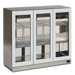 Vitrine réfrigérée murale inox ventilée, dégivrage auto, LED, temp. -2/+10 °C, LxPxH 135x56,5x85,2 cm, COLDWALL300INOX - 4578