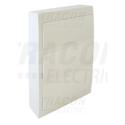 Boite de dérivation en saillie - porte blanche - rail N/PE 3×14 (42 modules) - IP40 - dimensions 475×310×85mm