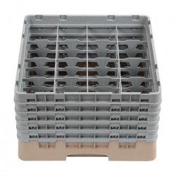 Cambro Panier à verres beige avec 16 compartiments hauteur de verre max 25,7cm. Ce panier à verres offre - 0099511601790