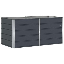Helloshop26 - Jardinière moderne design industriel 160 x 80 x 75 cm pour intérieur extérieur en acier anthracite - acier 3000241010261