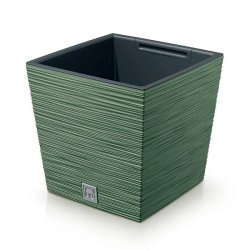 Prosperplast - Jardinière vert terre avec réserve d’eau, collection FURU - 24x24x23,5 cm, capacité de 7,5 L - vert plastique polypropylène ZA5269