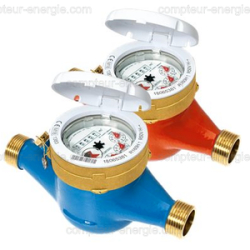 Compteur d'eau froide et chaude MID R100 DN15 à DN50 - B-meters - GMDM-I, jet multiple avec capot orientable