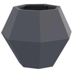 Helloshop26 - Jardinière rectangulaire pour extérieur design moderne 50 x 50 x 40 cm en acier anthracite 02_0053122 02_0053122 - acier 3000237770797