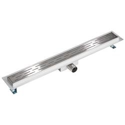 Tectake Caniveau de douche design 1 - 70 cm - 401272 - argenté multi-matériau 401272