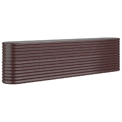 Helloshop26 - Jardinière bac lit surélevé plantes fleurs terrasse jardin de jardin acier enduit de poudre marron 02_0039542 02_0039542 - marron aci