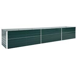 Helloshop26 - Jardinière lit surélevé plantes fleurs jardin acier galvanisé 480 x 80 x 45 cm vert 02_0001125 - vert acier 3000074841537