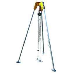 Tripode télescopique DDBC0320 - aluminium anti-corrosion - 250 et 500 kg - pieds articulés