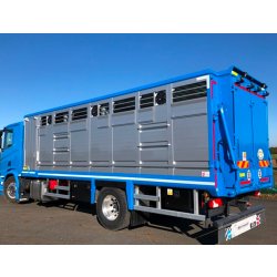 Bétaillère pour poids lourds - béthalu cargo 7m30 sur porteur ptc 19t remorquant avec pont/portes ar