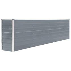 Helloshop26 - Jardinière lit surélevé plantes fleurs jardin 320 x 40 x 77 cm acier galvanisé gris 02_0000801 - gris acier 3000071341535