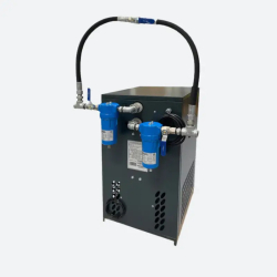 Compresseur à piston insonorisé 5,5CV 400V avec réservoir galva 500l et sécheur frigorifique