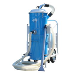 Aspirateur pneumatique grande puissance avec réservoir 70L, idéal pour aspirer abrasifs, gravats, sciures et poudres - HELIOS