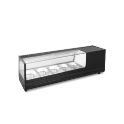 Gasfrit- Vitrine réfrigérée de table en acier inoxydable à 5 plateaux pour tapas - gfh121