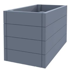 Jardinière en plastique recyclé - Kappa - 40x80x46 cm - fabrication française - garantie 15 ans