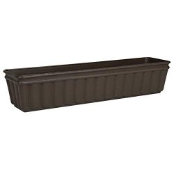 Jardinière EMSA BALCONE marron 75 cm - imitation bois, indéformable et résistante aux intempéries