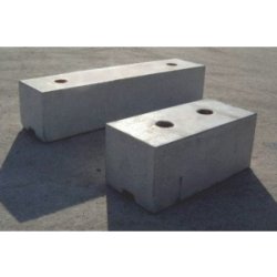 Bloc béton empilable universel - Surface lisse 1920 kg ou 960 kg - 2550 mm ou 1275 mm - MB ALLROUND 255 / MB ALLROUND 127