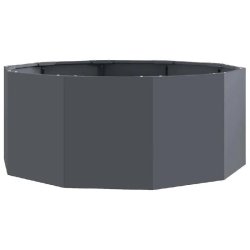 Helloshop26 - Jardinière ronde design moderne extérieur 90 x 90 x 35 cm pratique durable en acier anthracite 02_0052973 02_0052973 - acier 300023768