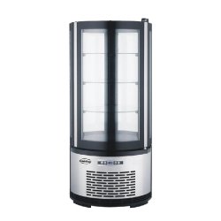 Présentoir a desserts réfrigérée led a poser ronde 100l - 7487.0080
