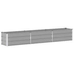 Helloshop26 - Jardinière design moderne 480 x 50 x 45 cm usage extérieur robuste ambiance industrielle en acier galvanisé gris clair 02_0059200 - g