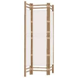 Décoshop26 - Paravent séparateur de pièce cloison pliante 3 panneaux 120 cm bambou et toile crème DEC031188 - beige Bambou 3000258332967