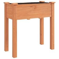 Helloshop26 - Jardinière bac lit surélevé plantes fleurs terrasse jardin avec doublure 71 x 37 x 76cm bois massif de sapin marron 02_0038143 - marr