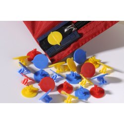 Scellé de sécurité rapide pion - Pack de 1000 pions - Référence 7996 - Polyester et PVC, personnalisable avec logo, code-barres et numérotation