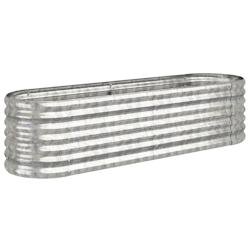 Helloshop26 - Jardinière bac lit surélevé plantes fleurs terrasse jardin de jardin acier enduit de poudre argenté Argent 02_0039709 - argenté aci