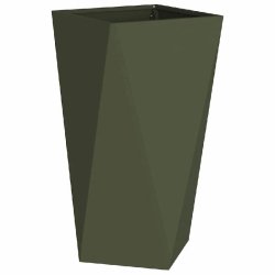 Helloshop26 - Jardinière moderne design extérieur 40 x 40 x 75 cm pratique résistante aux intempéries en acier vert olive 02_0053026 02_0053026 -