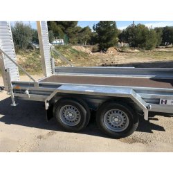 TPF 3502 35 - Remorque porte-engins Hubière 3T5 - Double essieux, charge utile 2690 kg, galvanisée à chaud