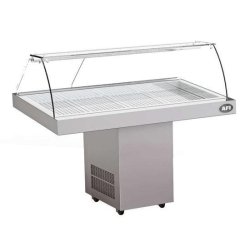 Vitrine Réfrigérée à Poissons Inox Positive Froid statique 1410x900mm AFI