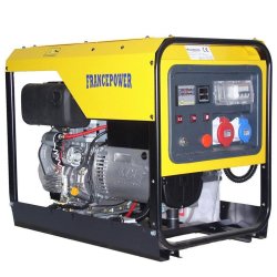 Groupe électrogène triphasé 6,4 kVA 7500 TDE avec AVR - Lombardini diesel - FRANCEPOWER - 00356
