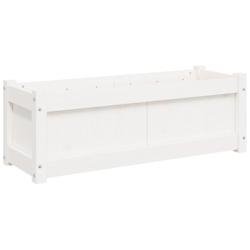 Helloshop26 - Jardinière bac lit surélevé plantes fleurs terrasse jardin 90 x 31 x 31 cm bois massif de pin blanc 02_0037965 - blanc Bois massif 30