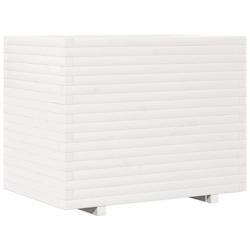 Helloshop26 - Jardinière bac lit surélevé plantes fleurs terrasse jardin 90 x 60 x 72,5 cm bois de pin massif blanc 02_0038041 - blanc Bois massif