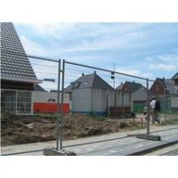 Barrière de chantier grillagée ID Protech anti-vandalisme H - Treillis soudés et cadre tubulaire