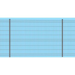 Medium gris 7016 - clôture grillagée - ferro bulloni - panneaux électrosoudés galvanisés et plastifiés - largeur 2,5 m