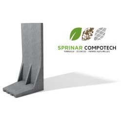 Mur de soutènement l en plastique recyclé gris pour la consolidation de terrain
