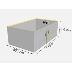 Chambre froide positive industrielle - TD CR-270 - 270m³ - Panneaux polyuréthane - Refroidissement tropical