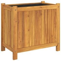 Helloshop26 - Jardinière bac lit surélevé plantes fleurs terrasse jardin avec doublure 54 x 31 x 50 cm bois massif d'acacia marron 02_0038139 - mar