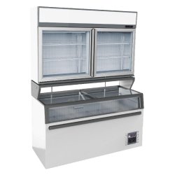 Chambre murale frigorifique blanc 2 portes en verre COMBISTEEL 7455.2520