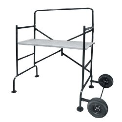 Échafaudage pliant de jardin RIBIMEX - hauteur de travail 2.88 m - robuste avec structure acier et roues gonflables